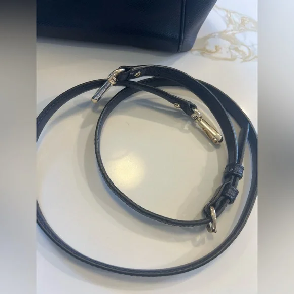 Coach Blue and Gold Leather Satchel Crossbody, with Structured Design EUC - Picture 10 of 14